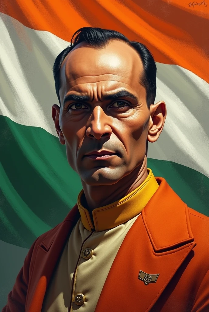 Veer savarkar
with indian flag photo