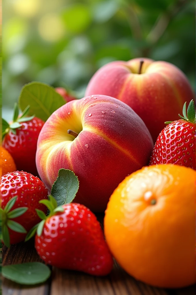 A combination of three or more summer fruits