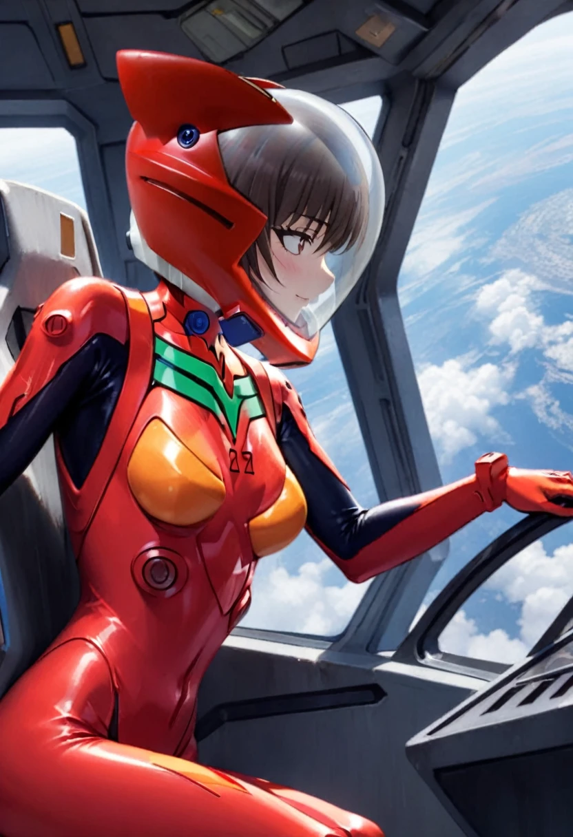 ( short hair, street, emo eyeliner, apocalypse, girl, nside the (cockpit) of a (futuristic spaceship:1.6), , blush,sitting on a chair, covered navel, space helmet, muvluv, eva helm, evangelion,, plugsuit , space helmet, eva helm,red bodysuit, short hair, upper body,,plugsuit, red bodysuit,evangelion,(red helmet:1.2), space helme, cat ears, smile, FROM SIDE,8k, Ultra-high resolution, Highest quality, masterpiece, Rule of thirds photograph,surreal, photograph, 1 Girl, (:1.3), pretty girl, Cute Face, Beautiful eyes in every detail, Detailed,masterpiece,One Girl:1.2,Japanese female