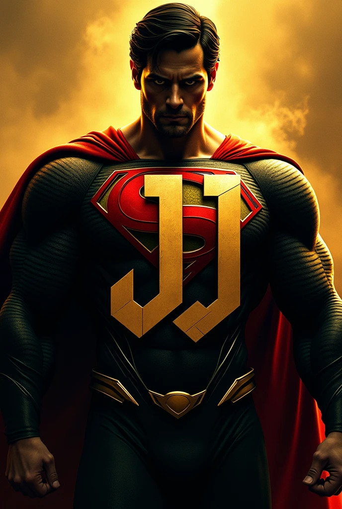 Creat a super man simble
with the latters of J J
And give gold colour