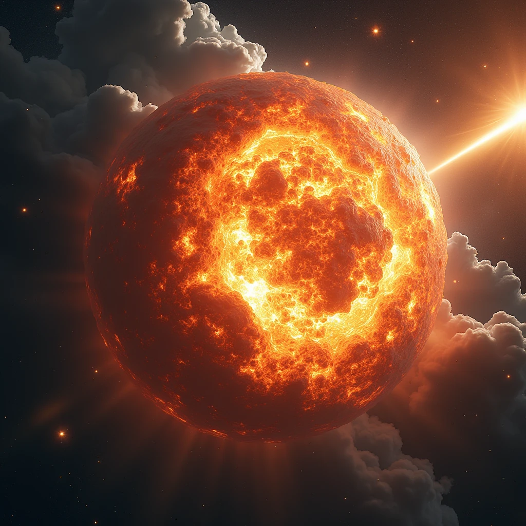 gigantic punch, from space to the earth, impact, judgement day,