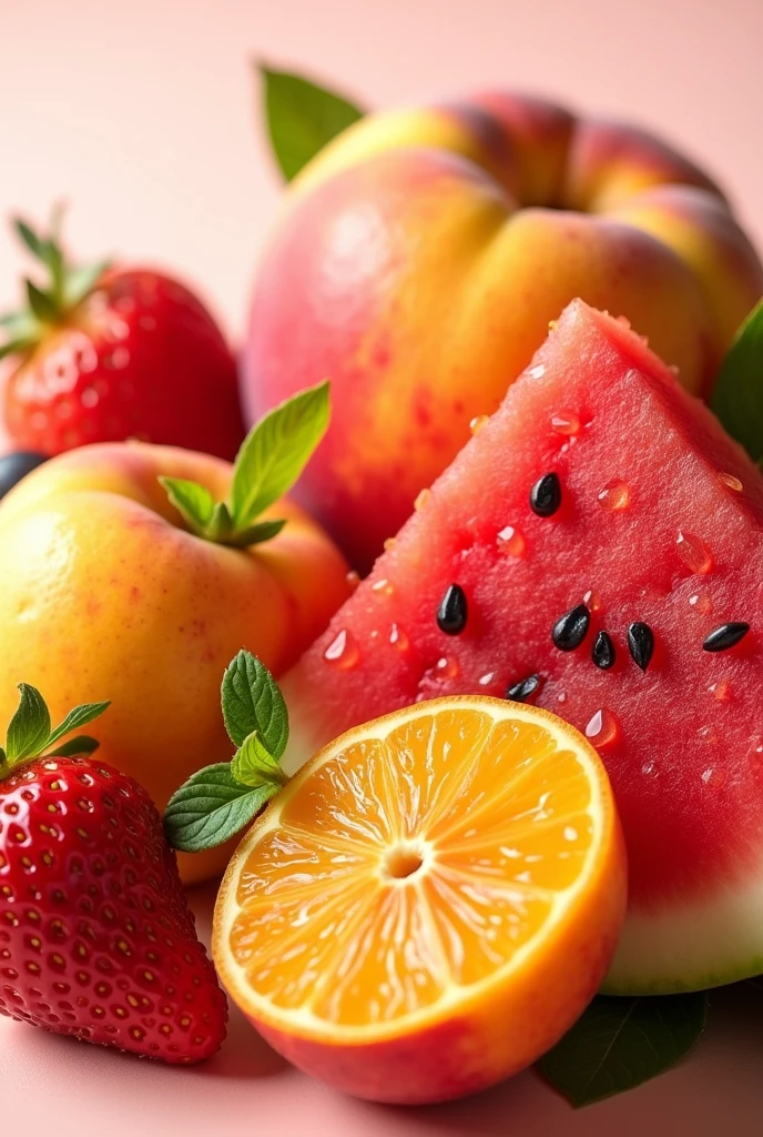 Image of three summer fruits combined