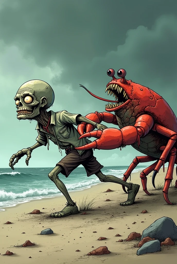 Stupid Zombie and Crab