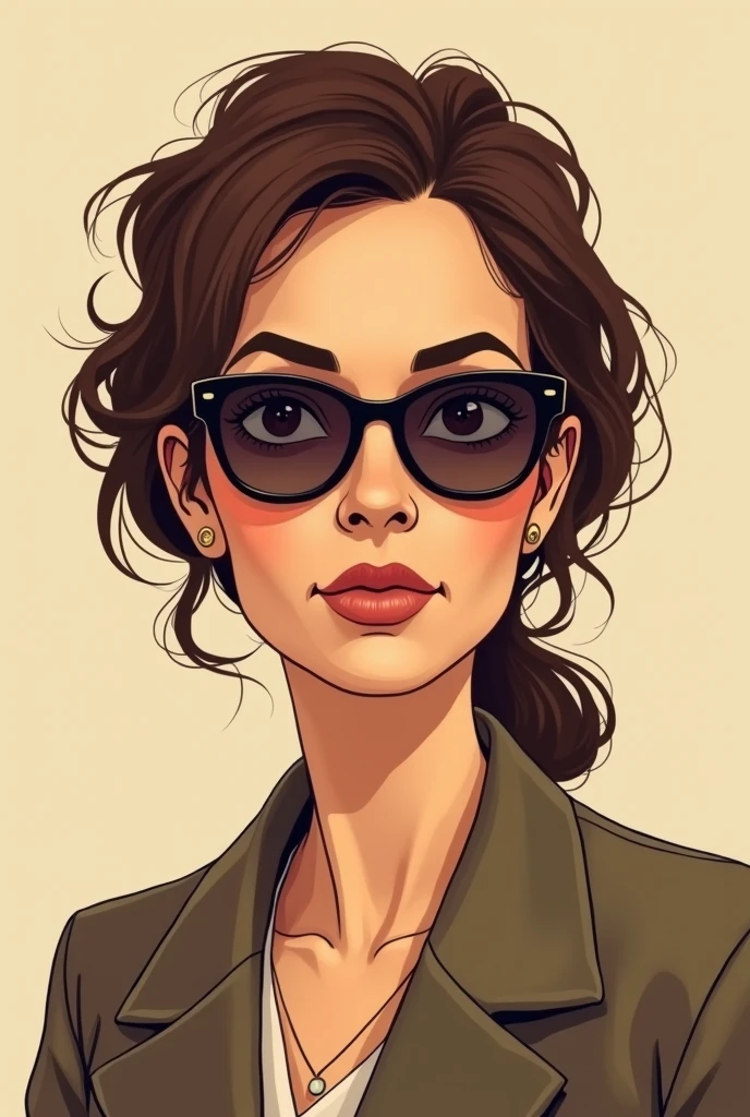 virginia bicudo brazilian psychoanalyst photo in shades of brown cartoon