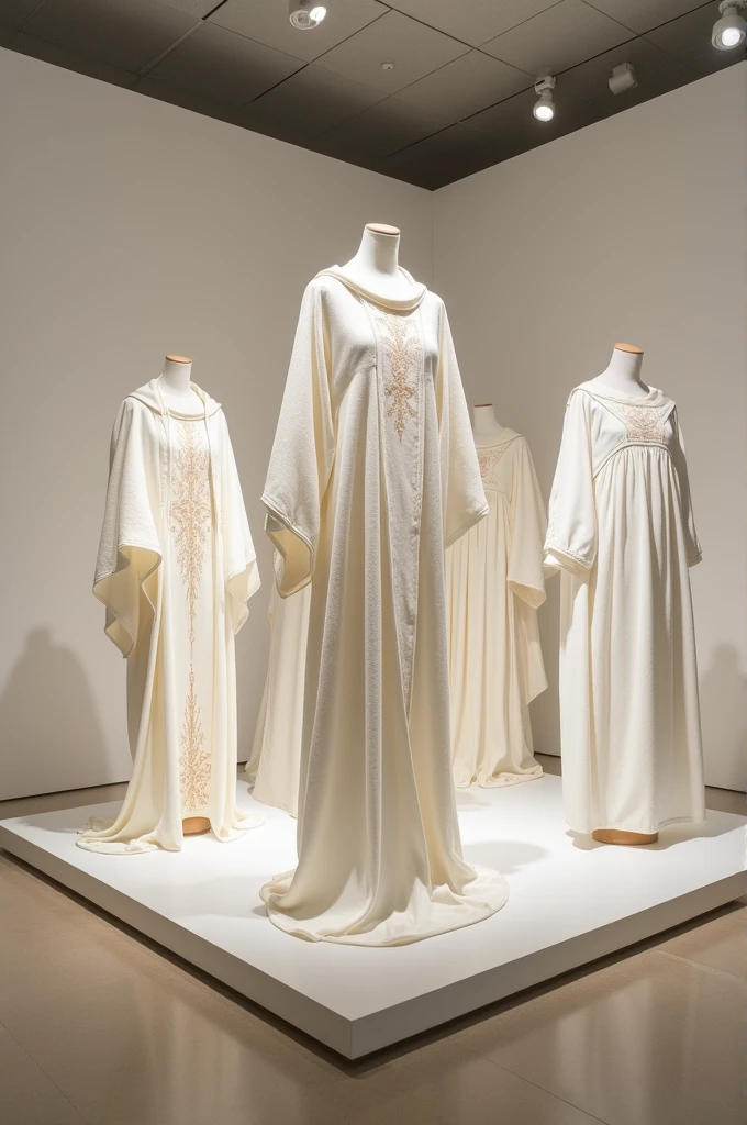 I am doing my thesis on baptism garments actually I made them so now I have to make a display for it or iam confused so help with ideas how display