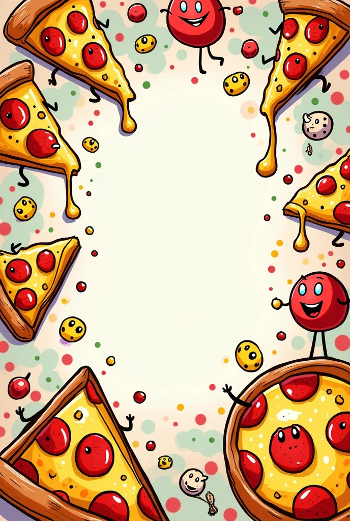 Pizza doodle backdrop