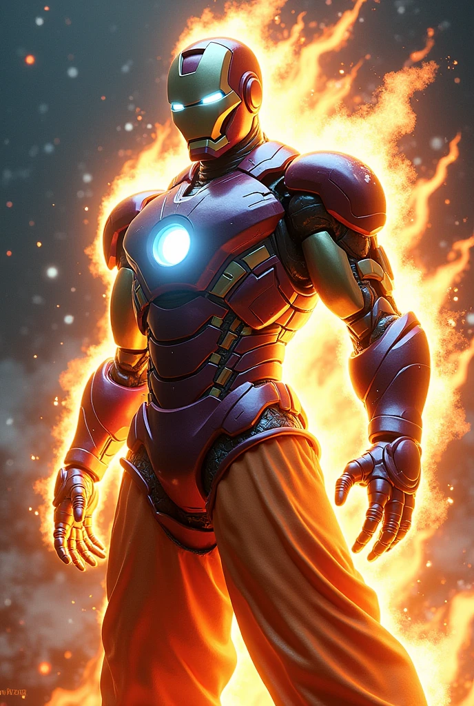ironman armor combined with goku