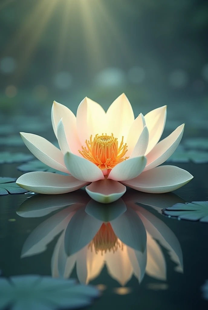 Create a serene, high-quality image of a lotus flower with soft, glowing colors and intricate details, symbolizing spirituality and inner peace.”