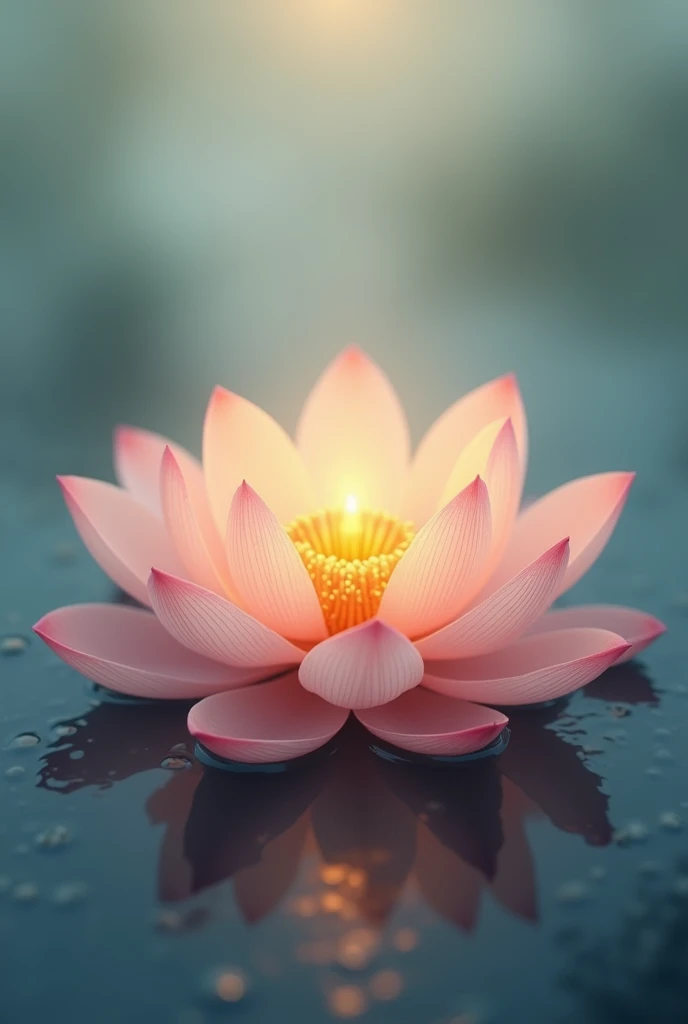 Create a serene, high-quality image of a lotus flower with soft, glowing colors and intricate details, symbolizing spirituality and inner peace.”
