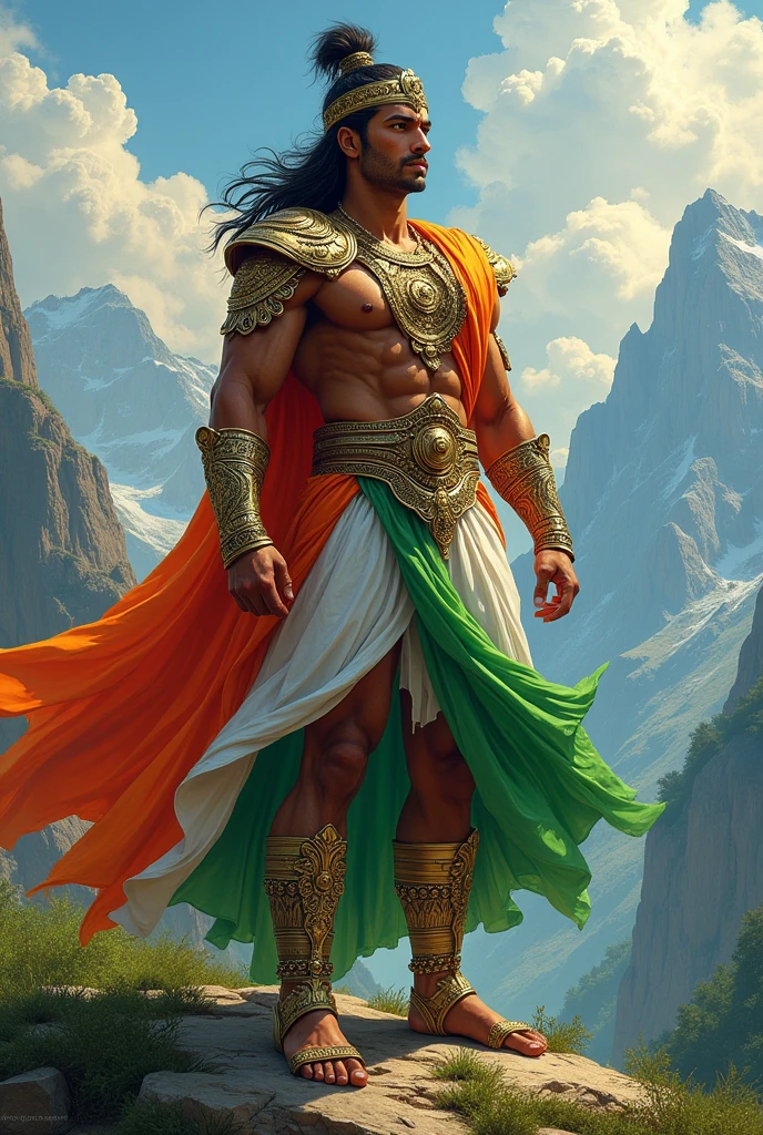 "Karna" Generate a letter name indian flag theme