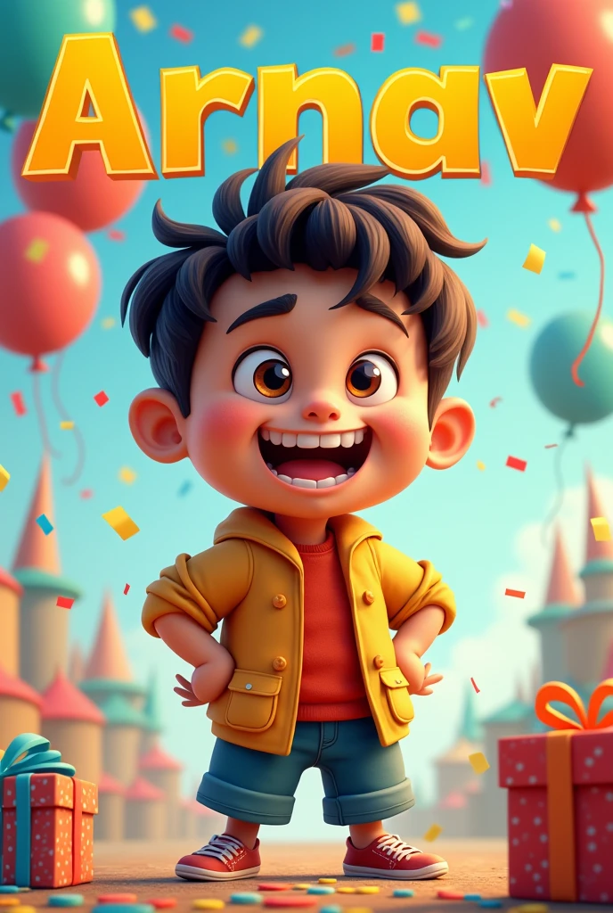 Birthay invite for paramveer birthday boy is Arnav