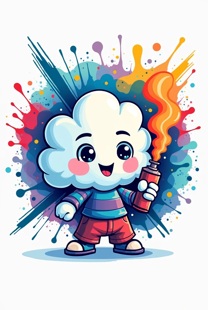 Create a logo with the name Markers cloud, that looks very colorful and has a vape