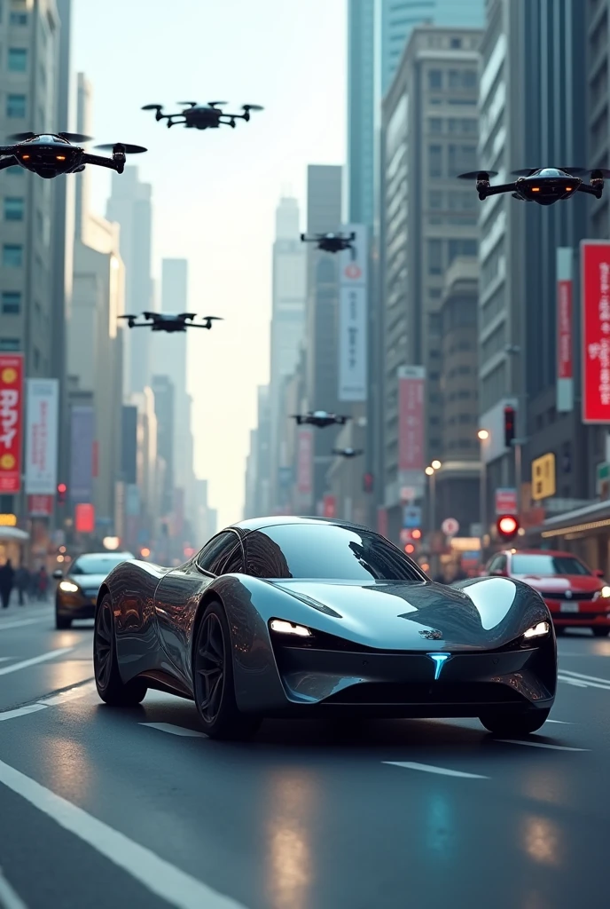 Let's see the autonomous car and drones being controlled
