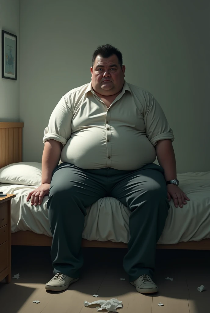 a comic drawing of a fat Robert De Niro watching tv and thinking about life. Marvel-style like Frank Miller