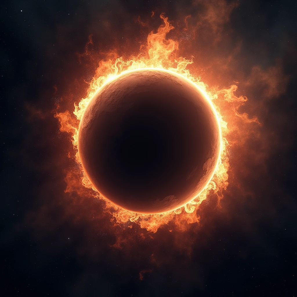 blackhole is casted from space to the earth, crush the earth,