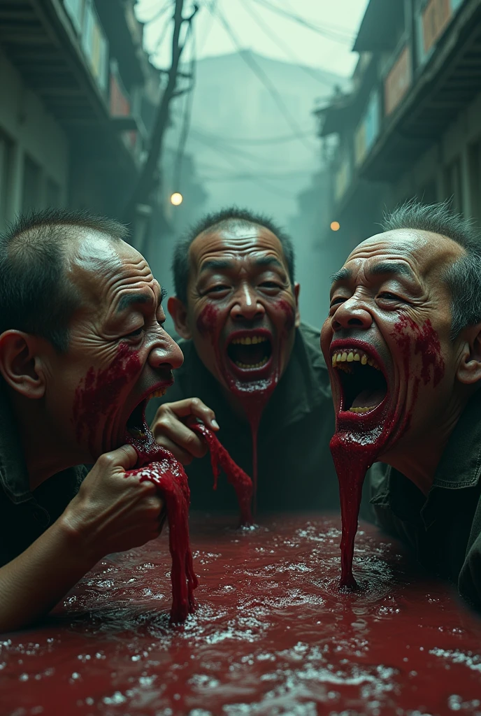 People china eating shit on mouth