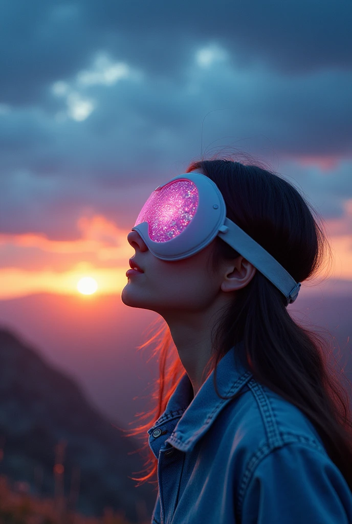 A hot eye mask that helps you see the dreams you want to see. Only a hot eye mask,landscape、up