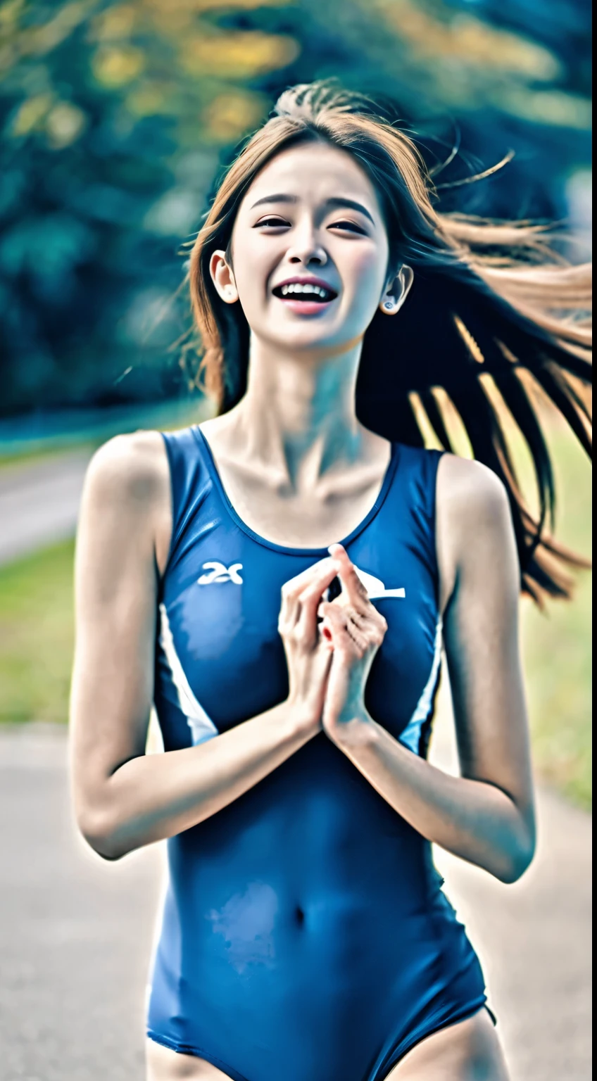 ((Highest quality、masterpiece:1.3))、Highest quality、whole bodyポートレート:2.0, One Girl、Japanese、Makes your face smaller、high school student、Beautiful woman:1.3、{{Very thin body:2.0}}、(Long Hair、Very small :1.2)、A Cup:1.8、((Schwimsuit:1.2))、Beach、double eyelid、whole body、Slender、Slender体型、Hair blowing in the wind、200mm telephoto lens、