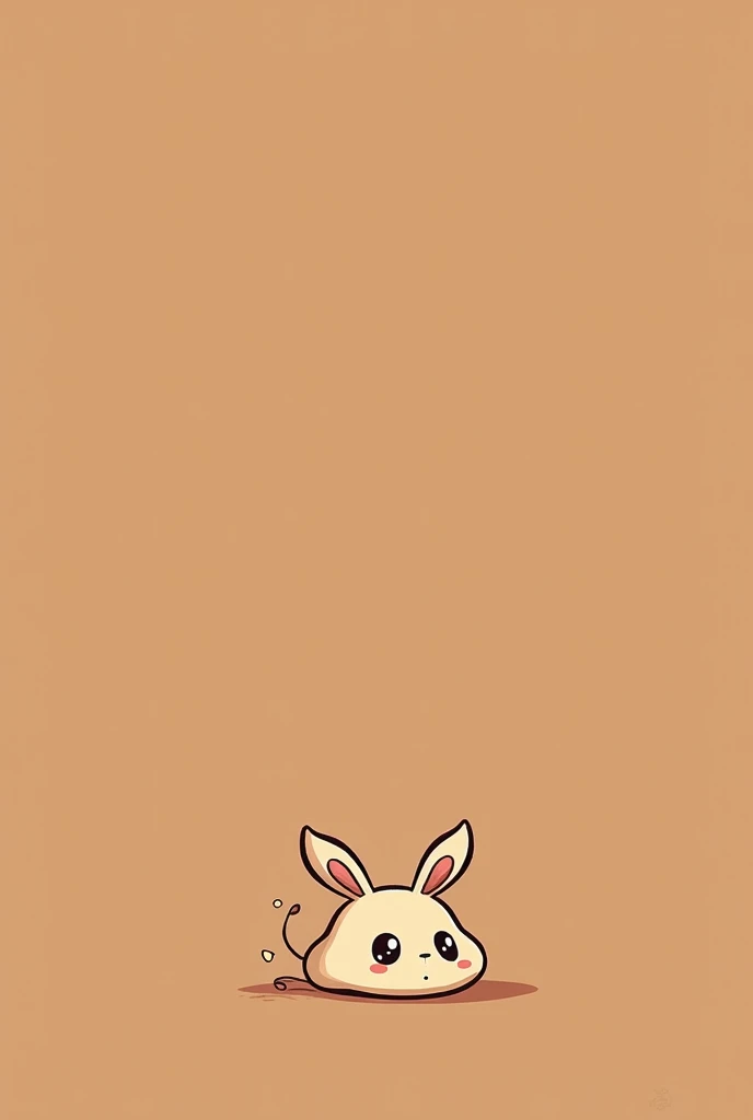 (Most of the background is solid color.),Simple little cute cartoon character picture below,Dark brightness