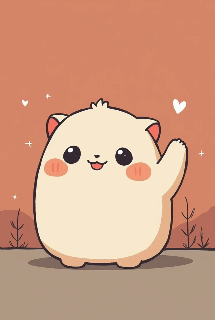 （Most of the background is solid color.），Simple little cute cartoon character picture below，Dark brightness