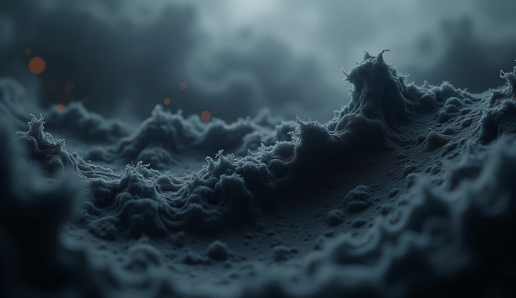 a full view macro photo of a calm dark matter sea, ((intricate details of a dark canvas fabric)), ((fluid with slow micro interference)), (((like a flowing dark fluid))), plot of a dark universe, ((condensed matter in shades of black and grey like a ebru painting)), smoke mass, color cinematic film still, high budget, fine detail, Hollywood movie, cinemascope, dslr, unreal engine. By DL 🤖