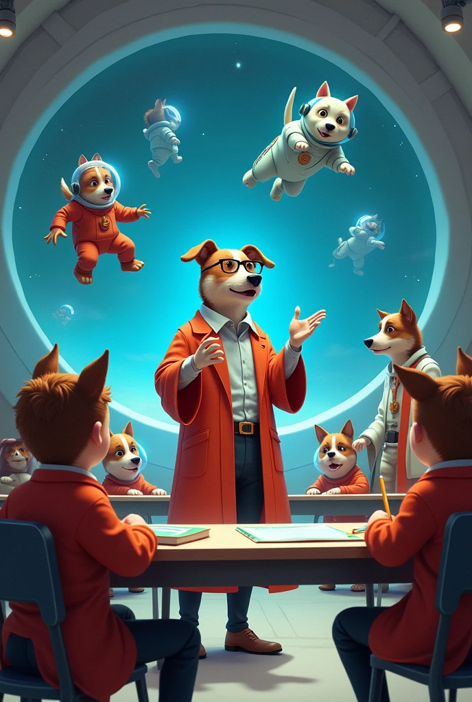 Dogs teaching in space