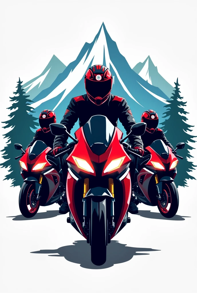 Logo for brotherhood, Nepal, superbike riders, Nepal Flag