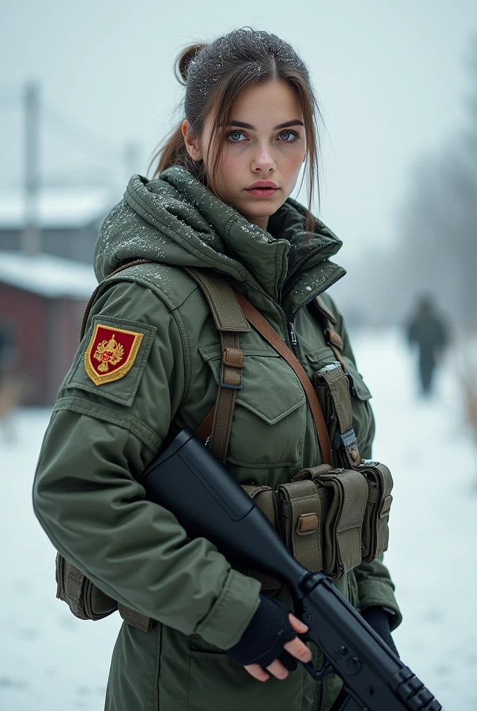 A rushian army girl