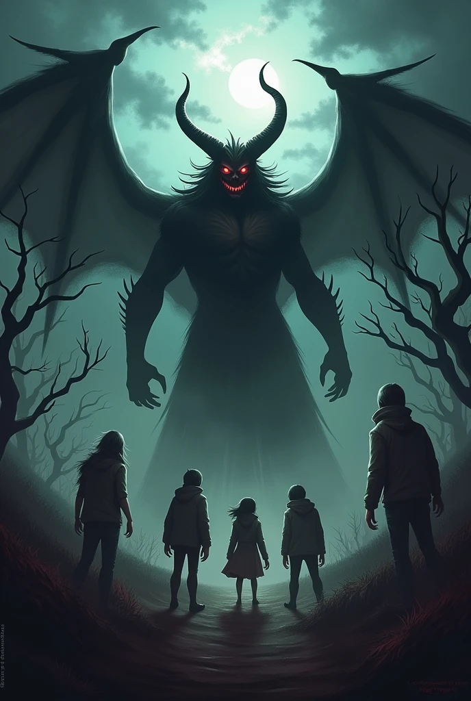 "Generate a powerful fear-themed image (16:9) for you tube thumbnail, make to social media as devil and it impact on youth."