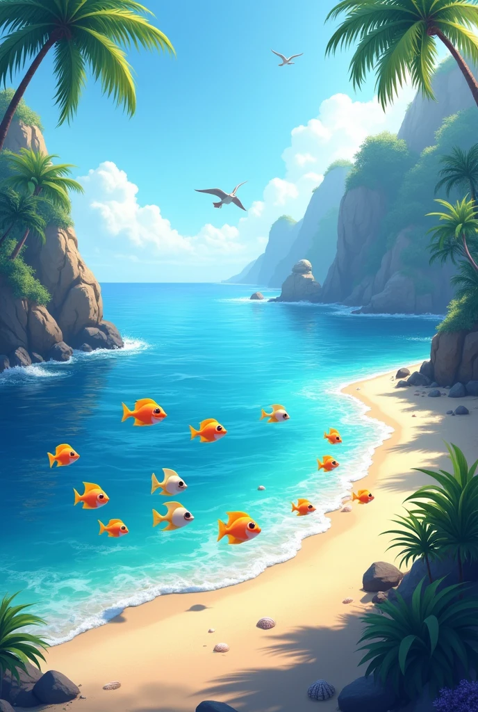 Ocean、Beach、、fish