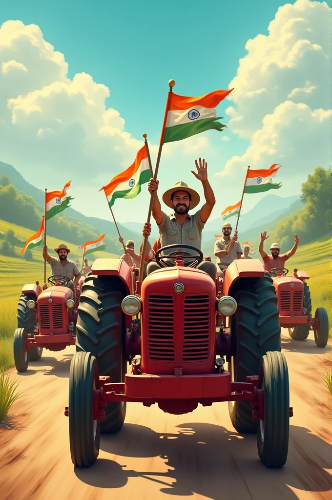 Independence day tractor rally