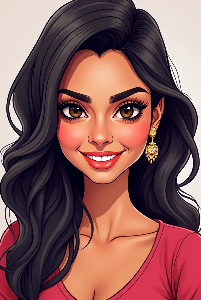 Jennifer winget as a cartoon but make sure anyone can identify by looking cartoon image that she's Jennifer winget