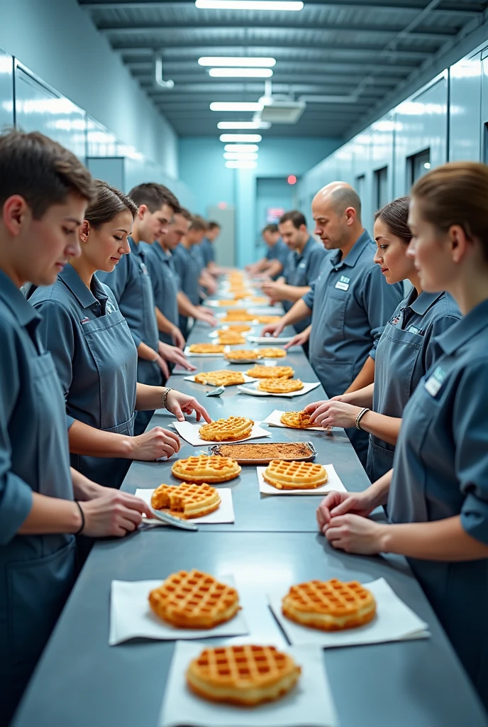 Evaluation in a waffle company, Measure technical skills and knowledge of employees, another image different from the previous one
