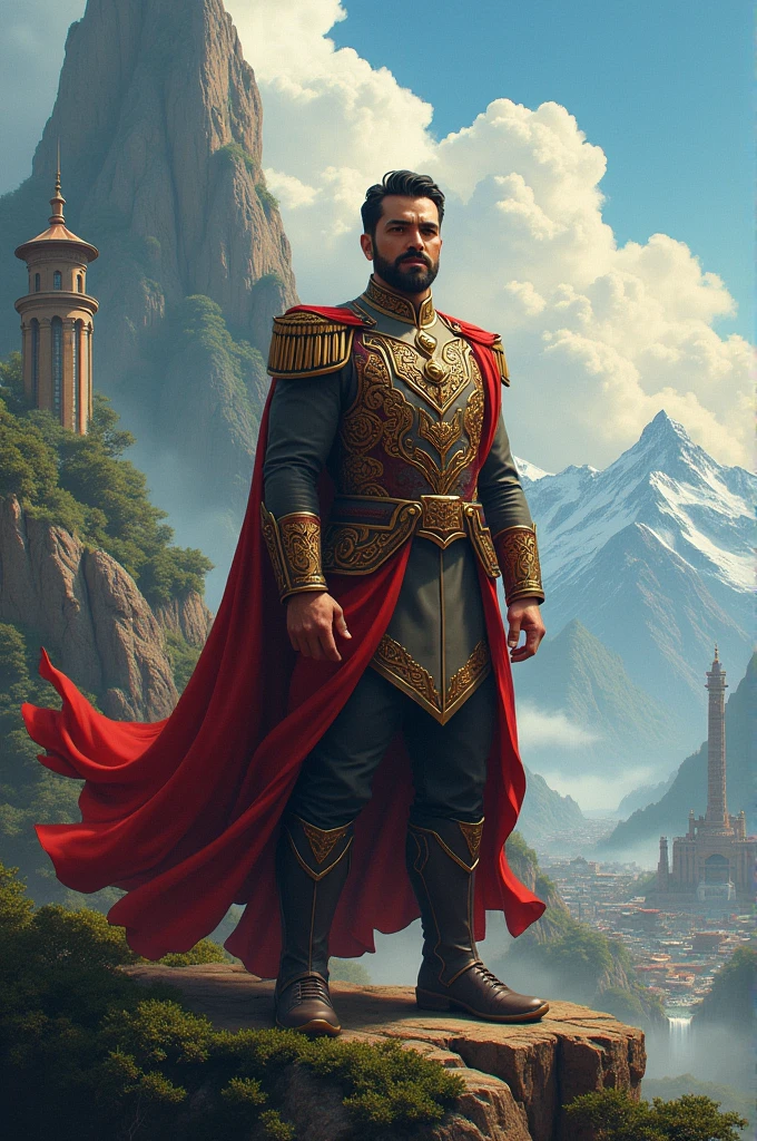 Create an image of johan adham with a strong nation another beautiful