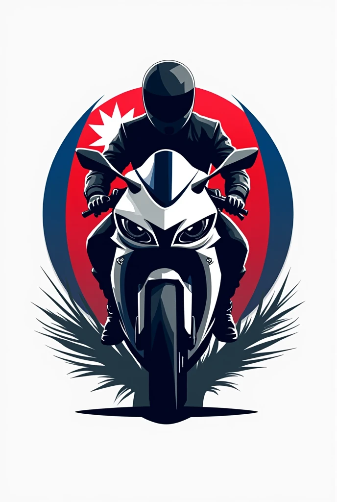 Logo for brotherhood, Nepal, superbike riders, Nepal Flag