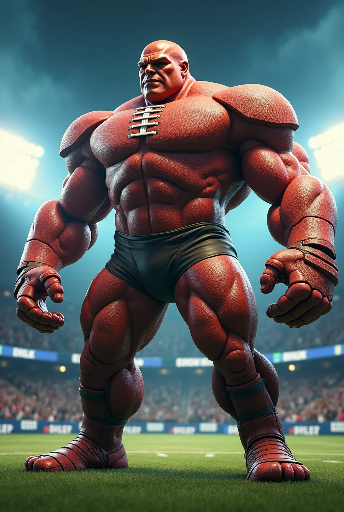 A 3-meter tall football