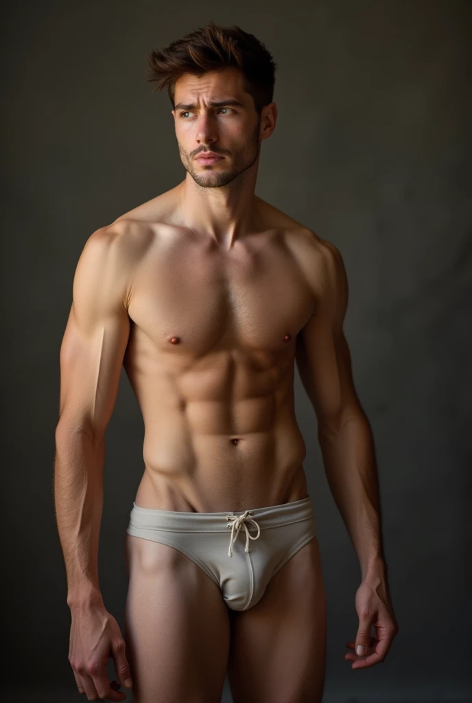 Sexy naked man showing his hard cock