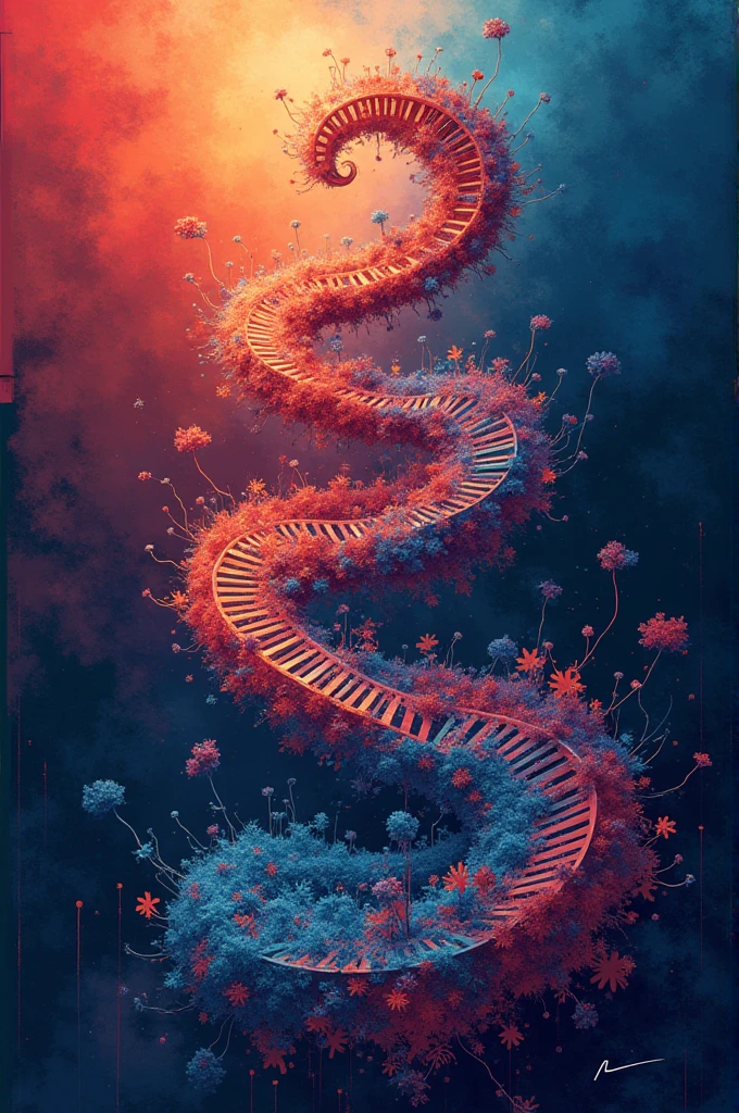 make me a very vibrant picture of fibonacci sequence