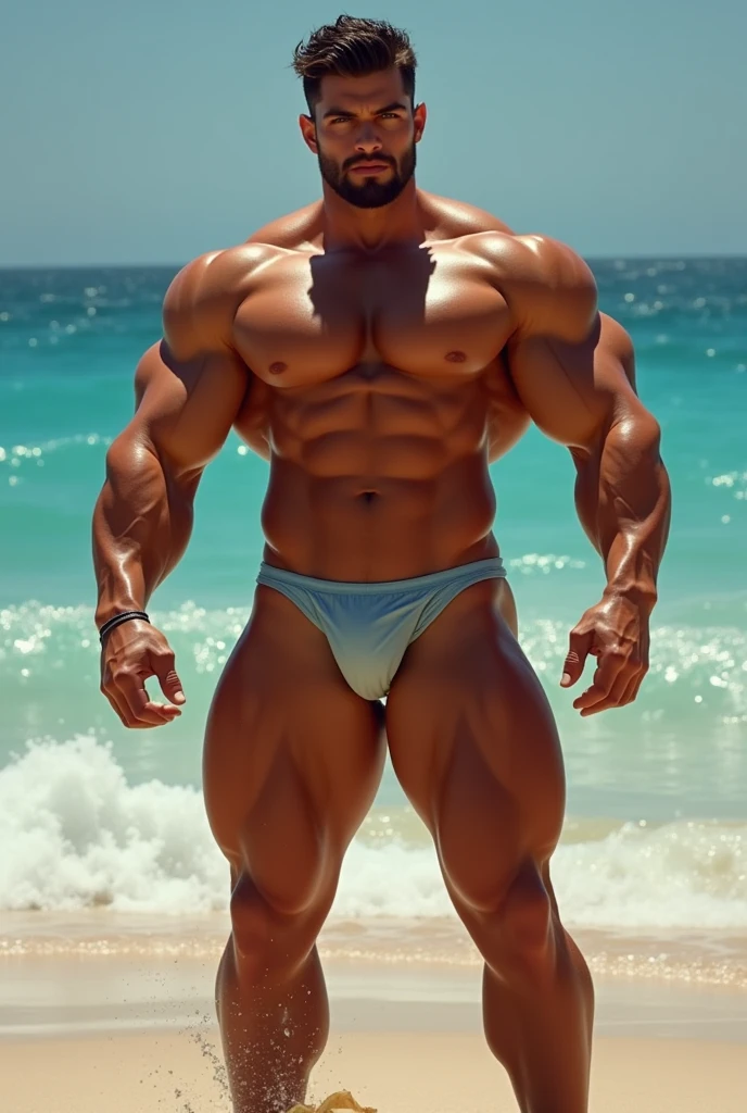 Muscular man in a bikini