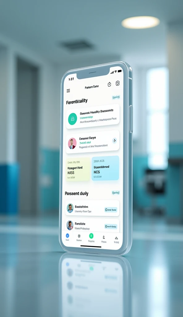 Design an APP page with consultation and ward rounds functions，Applicable to ISO system