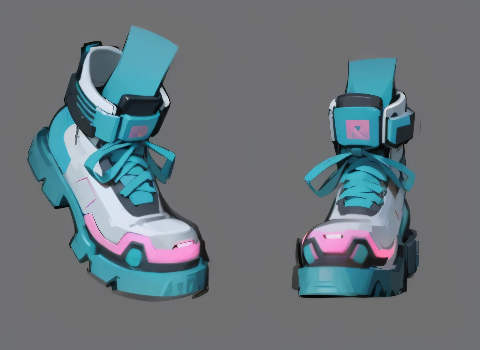 The design of cyberpunk shoes is cool