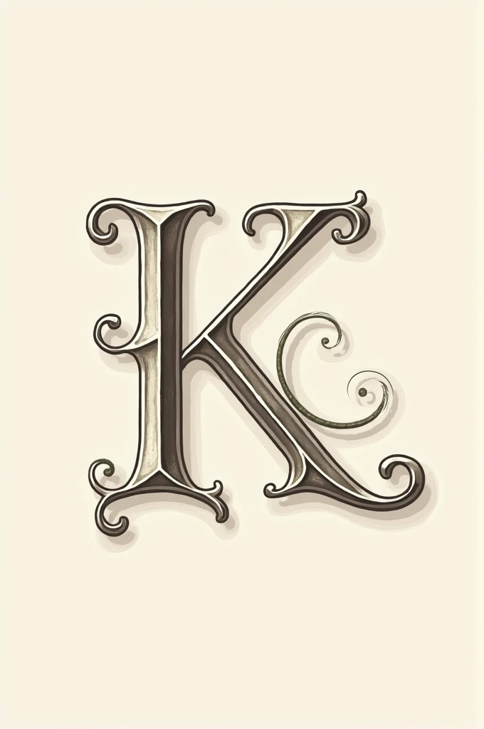 Logo with the initials KŁ in a classic decorative style
