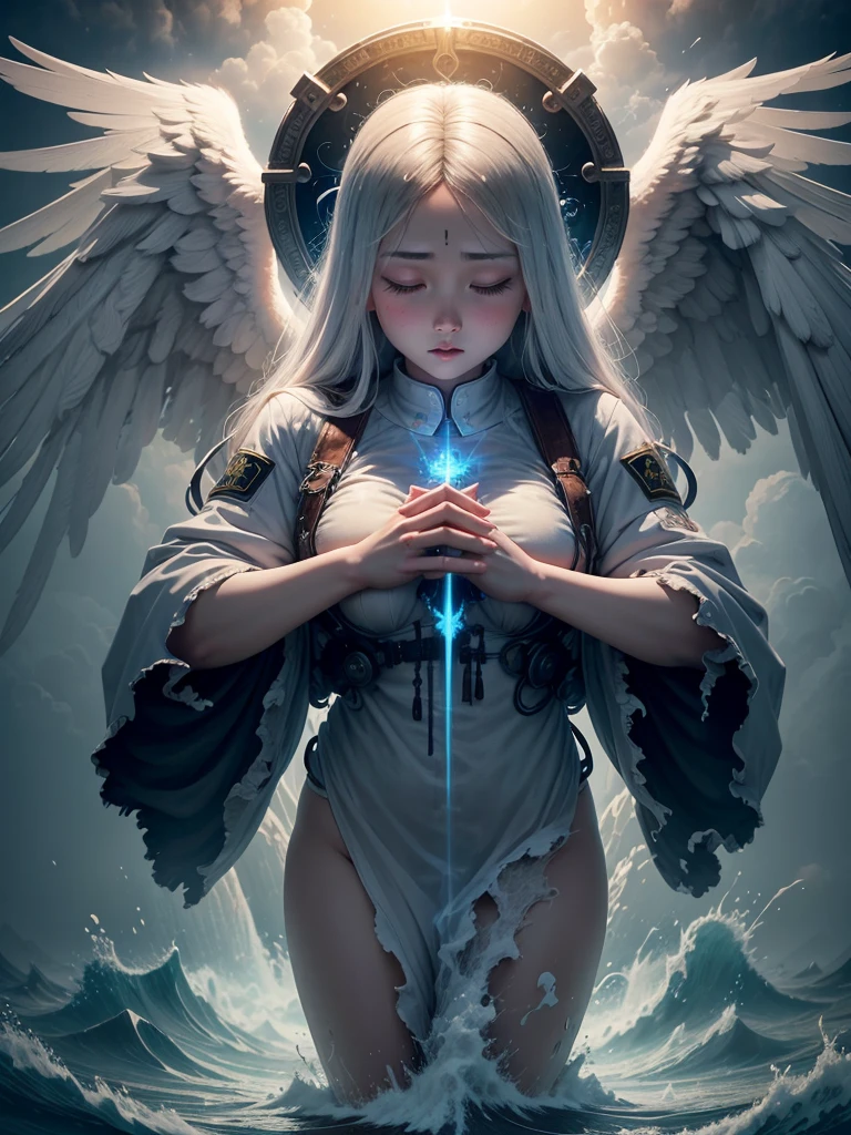 28 years old、flood, inundation, inundation,virgin mary、A transparent angel emerges from another dimension while praying with hands clasped together.big earthquake,Nuclear power plant explodes and bursts into flames, leaving half destroyed, rubble,A massive tsunami covers nuclear power plants,Massive tsunami higher than buildings, huge explosions, and tattered buildings、nuclear power plant、Big waves/high waves、heaven and hell.ultra-detailed、best quality ,hyper quality,highly detailed,thick fog、big city、DestructionSeal the disaster,virgin mary、A transparent angel emerges from another dimension while praying with hands clasped together.A huge, translucent angel with only the upper half of his body praying.A huge、Big waves/high waves、heaven and hell.ultra-detailed、best quality ,hyper quality,highly detailed,thick fog