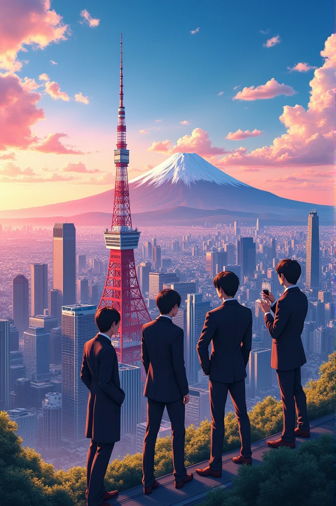 Tokyo Tower, Tokyo Skytree, Mount Fuji, Arashi