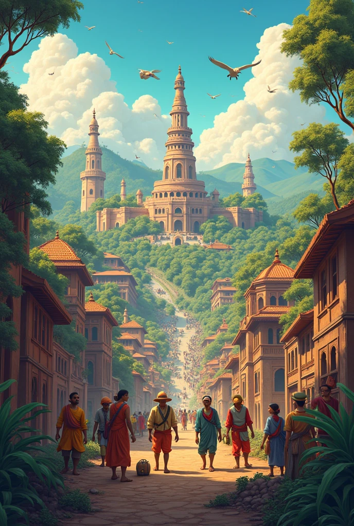Make a poster of rebuilding india topic
