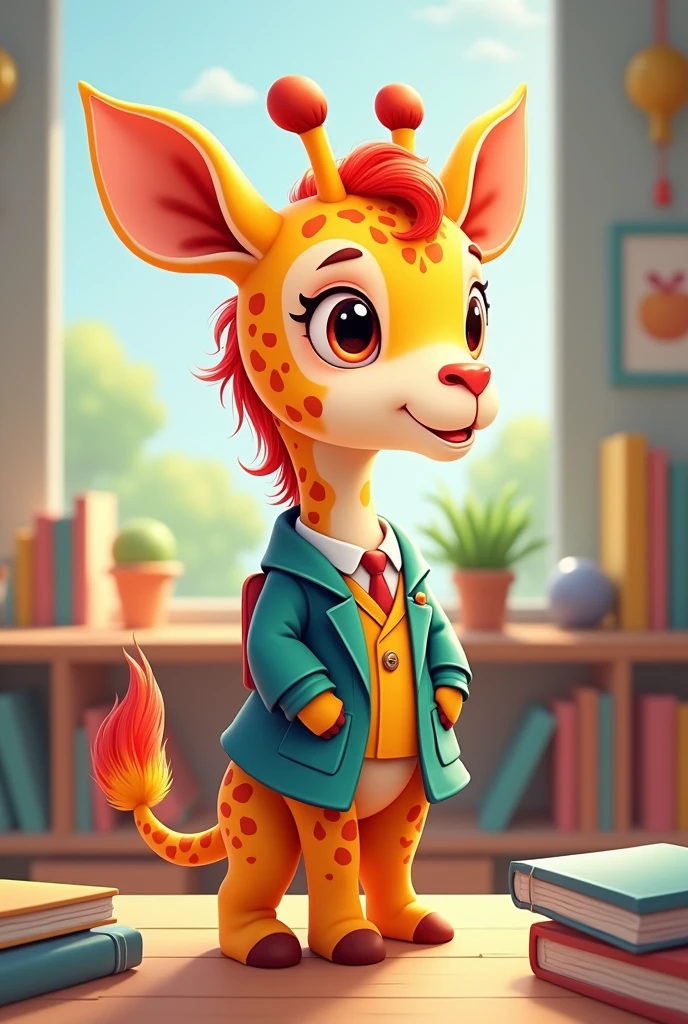 student，Kirin anthropomorphic cartoon image