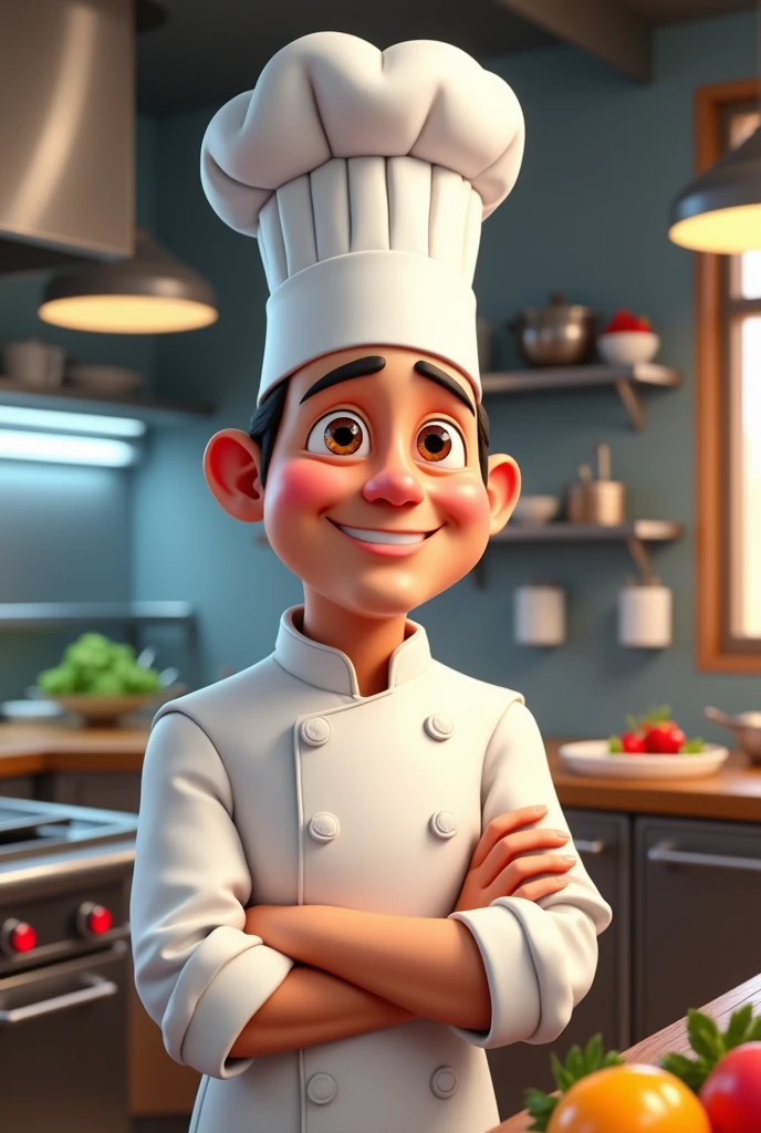 Animated chef thinking