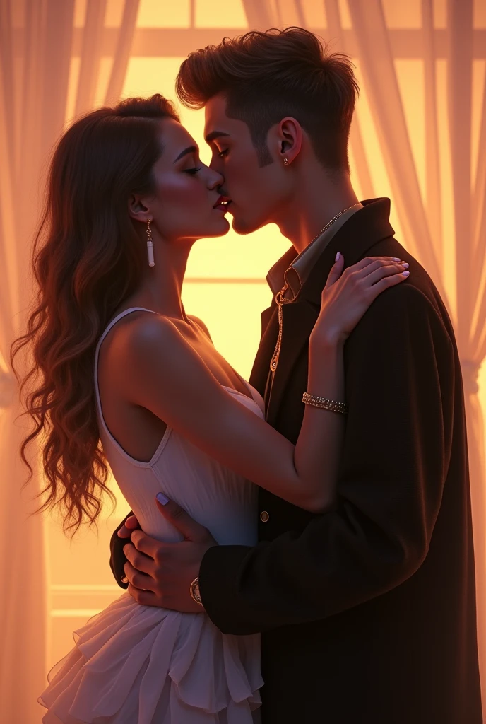 Justin bieber and Shawn Mendes kissing