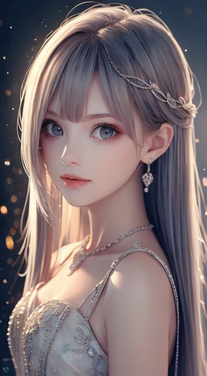 最high quality, masterpiece, High resolution, One person, Porcelain Dress, hair accessory, necklace, jewelry, Pretty face, On the body, Tyndall effect, Realistic, Shadow Studio, Rim Light, Dual Tone Lighting, (High Definition Skins: 1.2), 8k UHD, Digital SLR, Soft Light, high quality, Volumetric Light, Sneak Shot, photograph, High resolution, 4K, 8k, Background Blur,