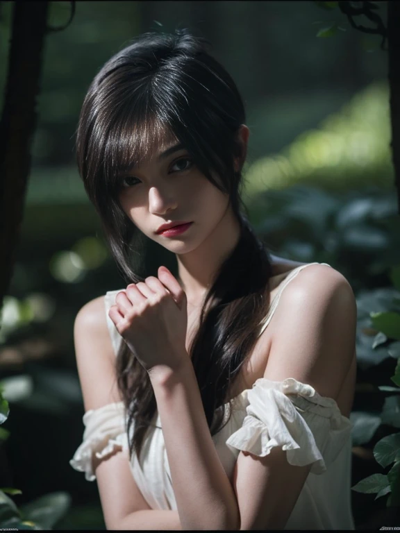 a  girl, nude, slender body, small breasts, full body, various poses, on the grass, night sky, full of stars, (best quality,4k,8k,highres,masterpiece:1.2),ultra-detailed,(realistic,photorealistic,photo-realistic:1.37),beautiful detailed eyes,beautiful detailed lips,extremely detailed eyes and face,long eyelashes,chiaroscuro lighting,cinematic composition,dramatic lighting,moody atmosphere,deep shadows,vibrant colors,soft focus,ethereal,mystical